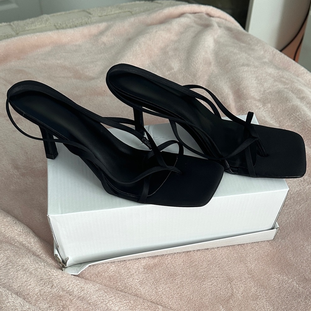 Black Strappy Heels